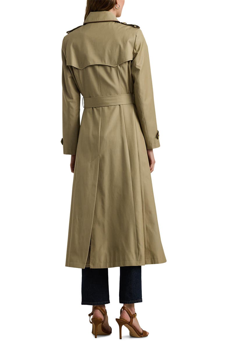 Lauren Ralph Lauren Double Breasted Belted Water Repellent Trench Coat, Alternate, color,