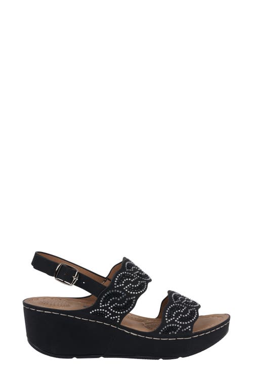 Gc Shoes Alexia Wedge Sandal In Black