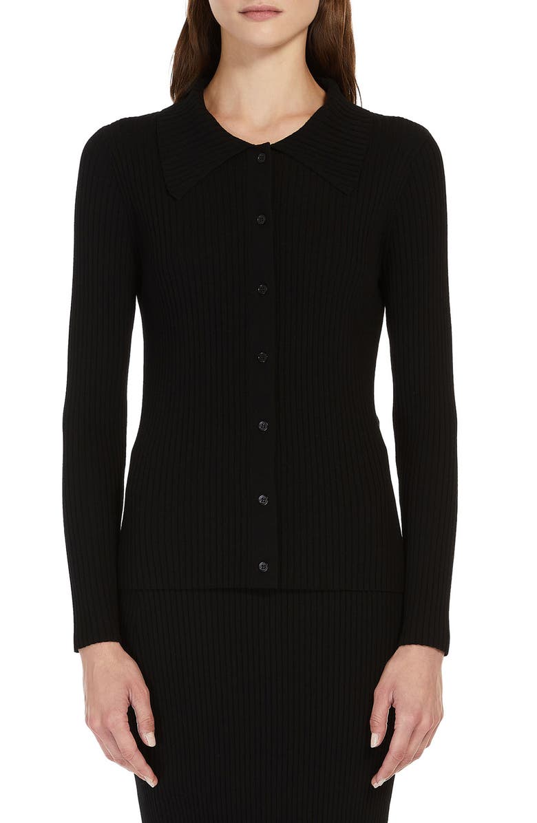 Weekend Max Mara Papiro Rib Cardigan, Main, color, 