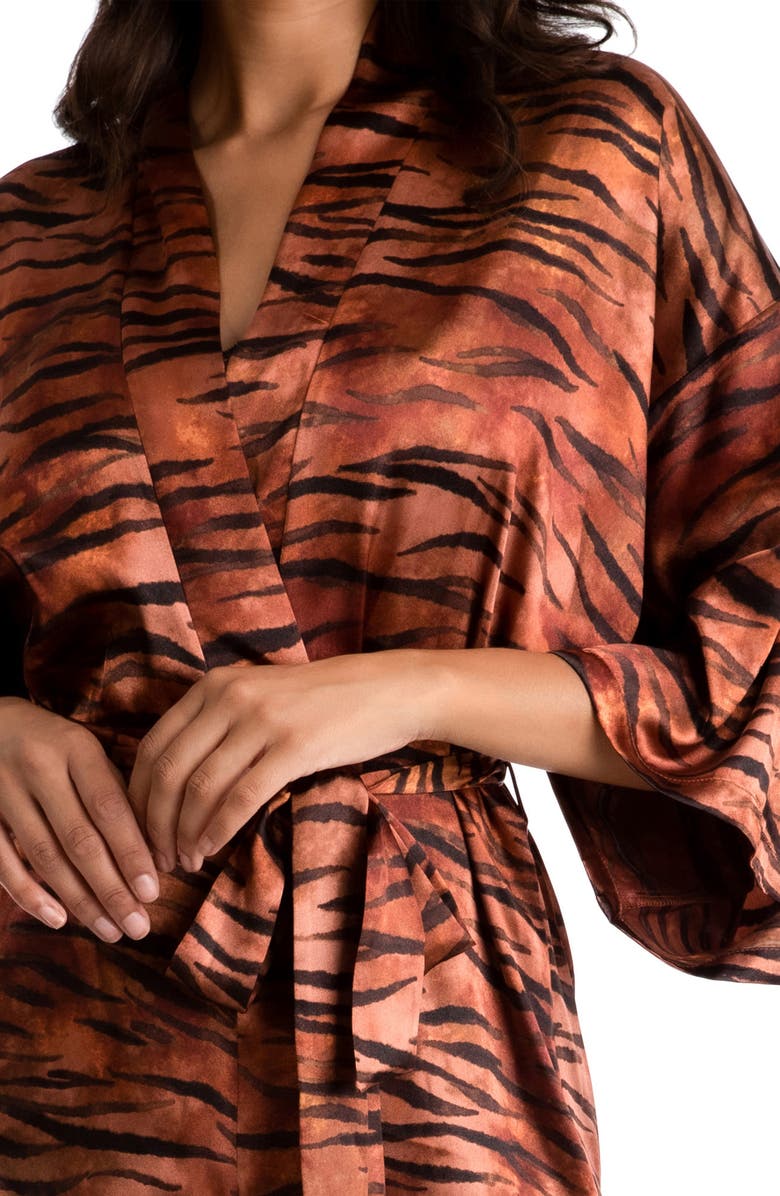 Midnight Bakery Tiger Print Satin Wrap, Alternate, color,