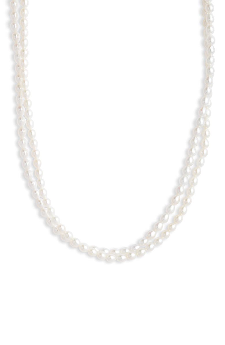 Poppy Finch Keshi Pearl Layered Necklace, Main, color, 