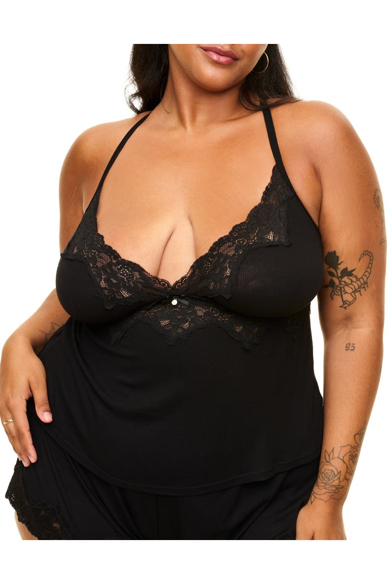 Lora Pajama Cami & Shorts Set, Alternate, color, Black