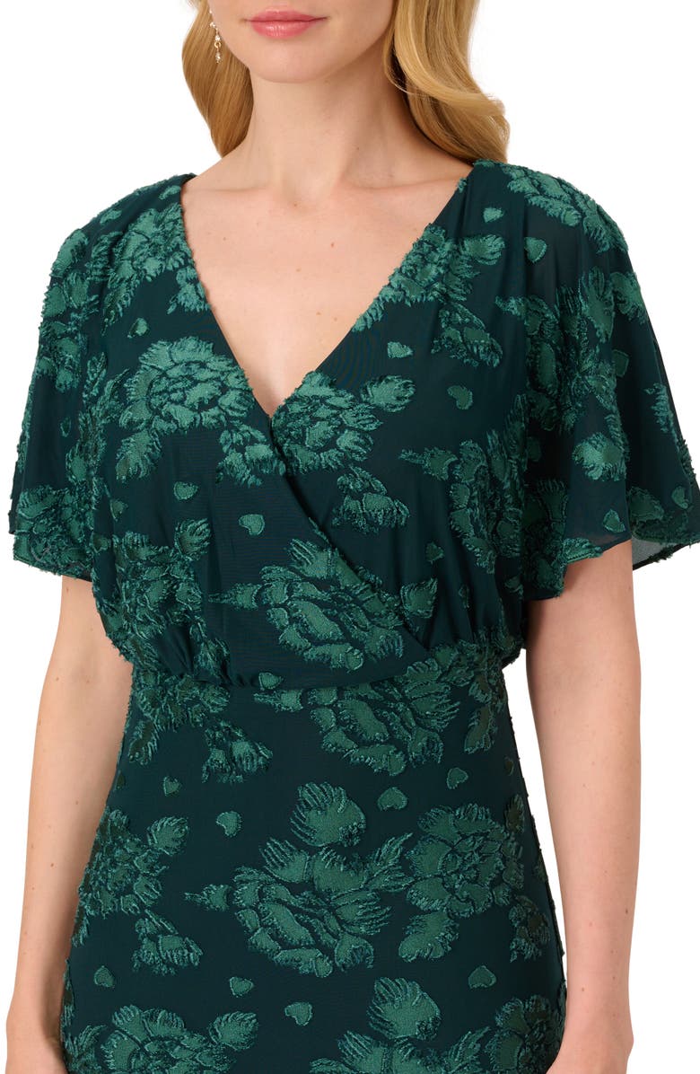 Adrianna Papell Burnout Velvet Gown, Alternate, color,