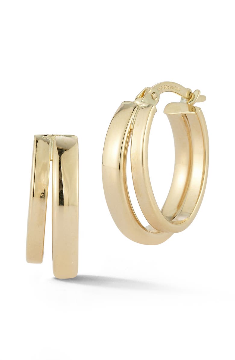 Ember Fine Jewelry Split Hoop Earrings, Main, color, Gold
