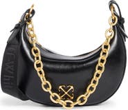 Off-White Hemisphere Leather Hobo Bag