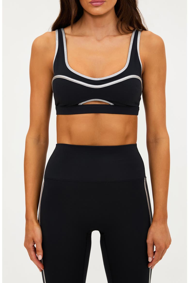 Nella Side Stripe Ankle Leggings, Alternate, color, MIDNIGHT SILVER SHINE