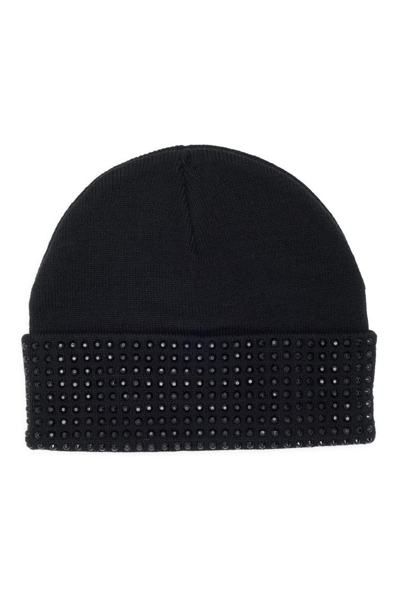 Kurt Geiger London Logo Patch Crystal Cuff Beanie (Women  display picture 3