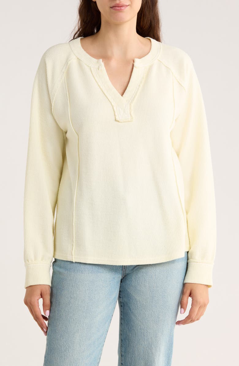 Blu Pepper Long Sleeve Knit Top, Main, color, Cream