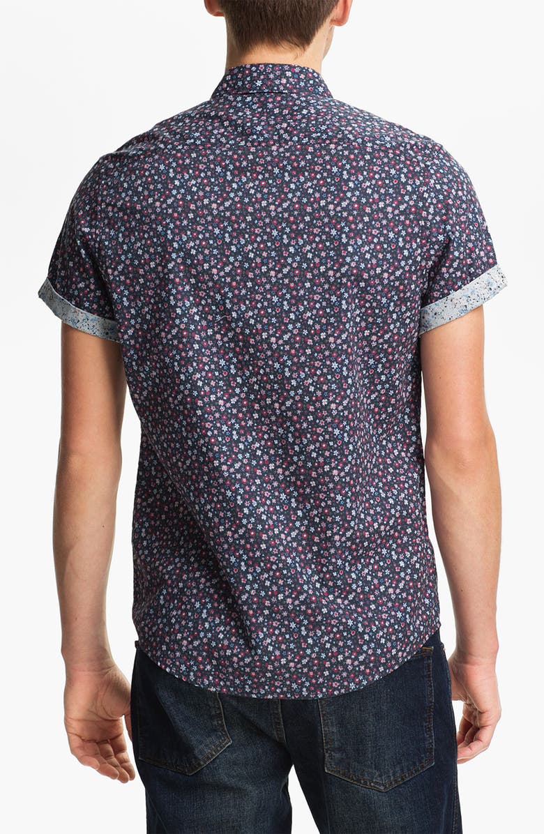 Topman Floral Print Shirt, Alternate, color, 