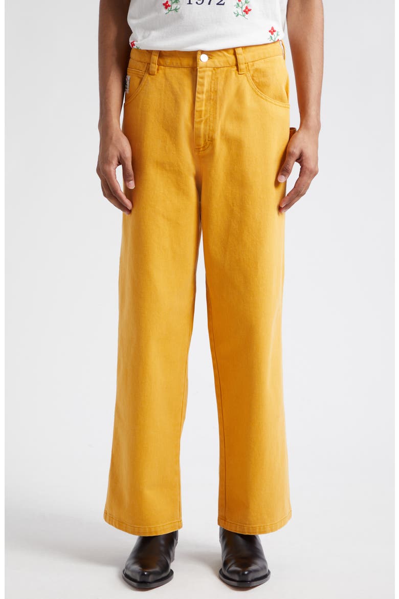Twill Knolly Brook Trousers, Main, color, YELLOW