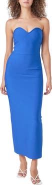 Endless Rose Strapless Sweetheart Neck Knit Dress