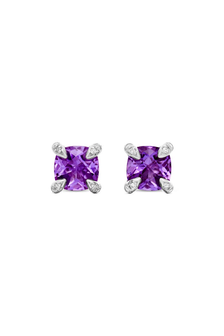 Chatelaine® Stud Earrings, 6mm, Main, color, AMETHYST