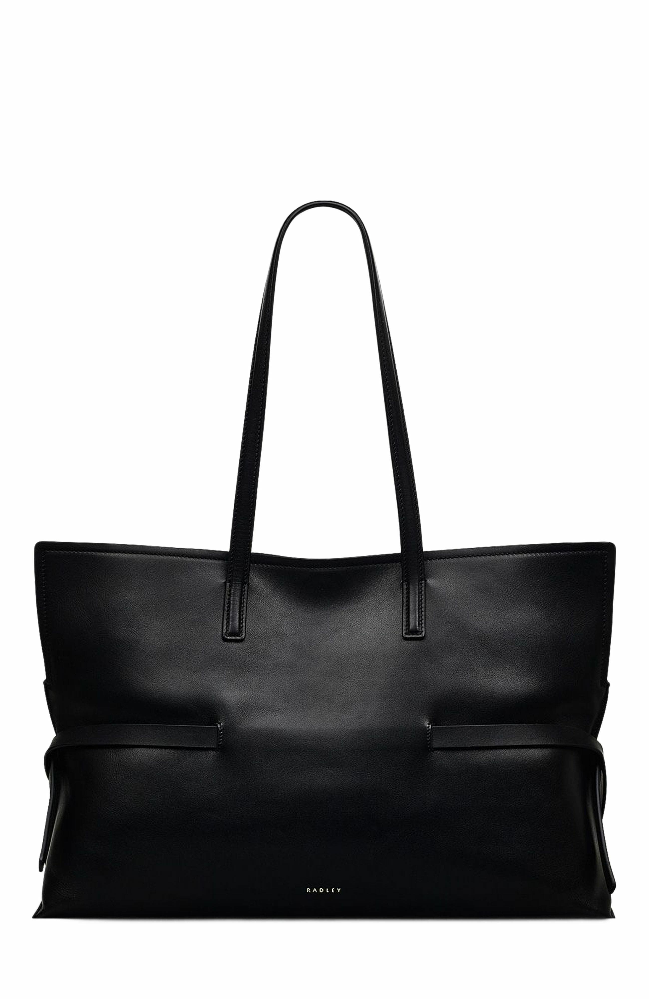 Fleet Street Medium Open Top Tote Bag, Main, color, Black