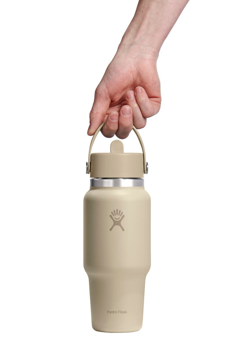 24-Ounce Wide Mouth Travel Bottle with Flex Straw Cap, Alternate, color, OAT