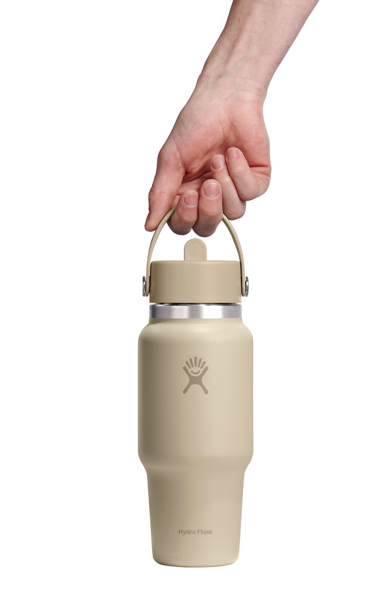 Hydro Flask 24-Ounce Wide Mouth Travel Bottle with Flex Straw Cap, Alternate, color, Oat