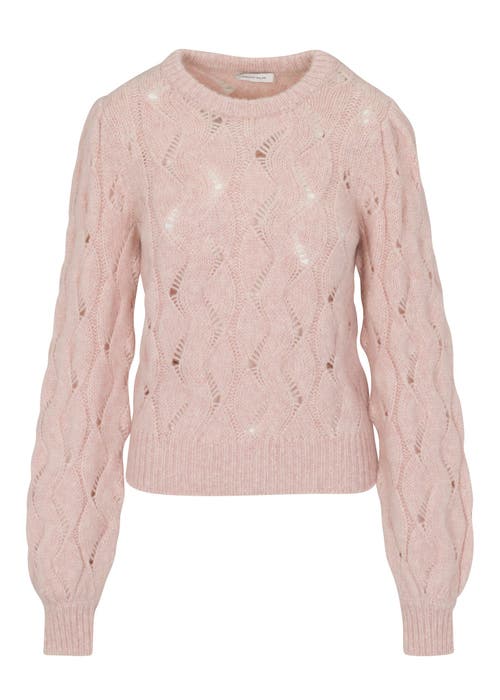 Rebecca Taylor Alpaca Chainette Sweater In Blush
