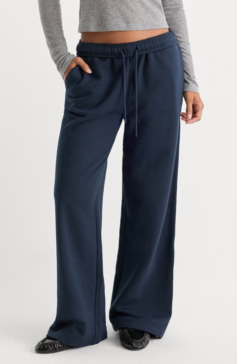 The French Terry Wide Leg Sweatpants