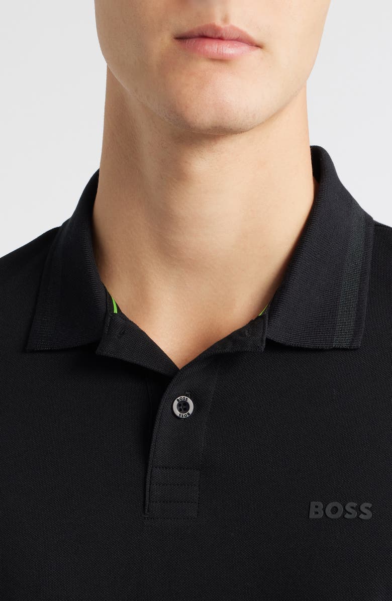 BOSS Pio 1 Cotton Polo, Alternate, color, Black