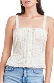 Paneros Clothing Louie Cotton Lace Inset Tank