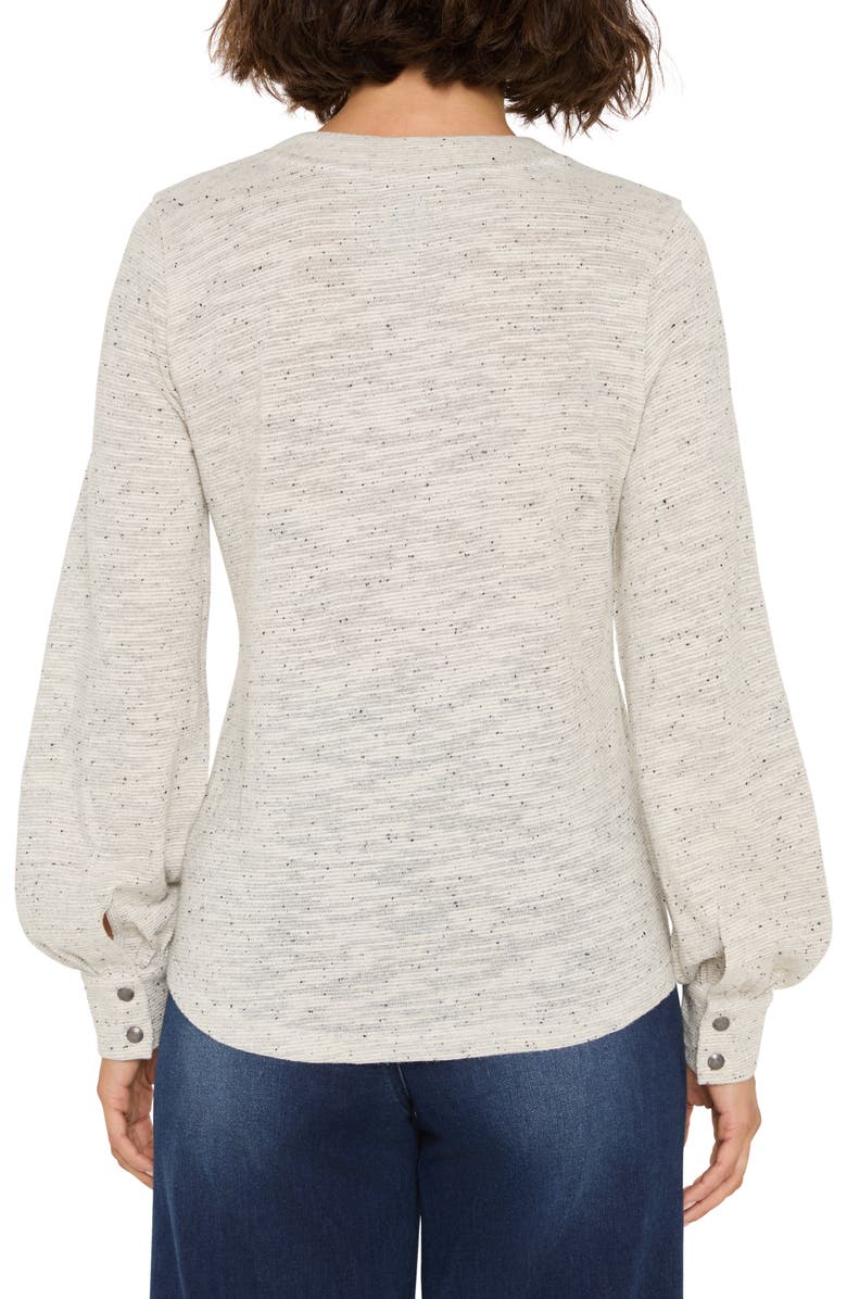 NIC+ZOE Downtown Sparkle Knit Top, Alternate, color, Grey Mix