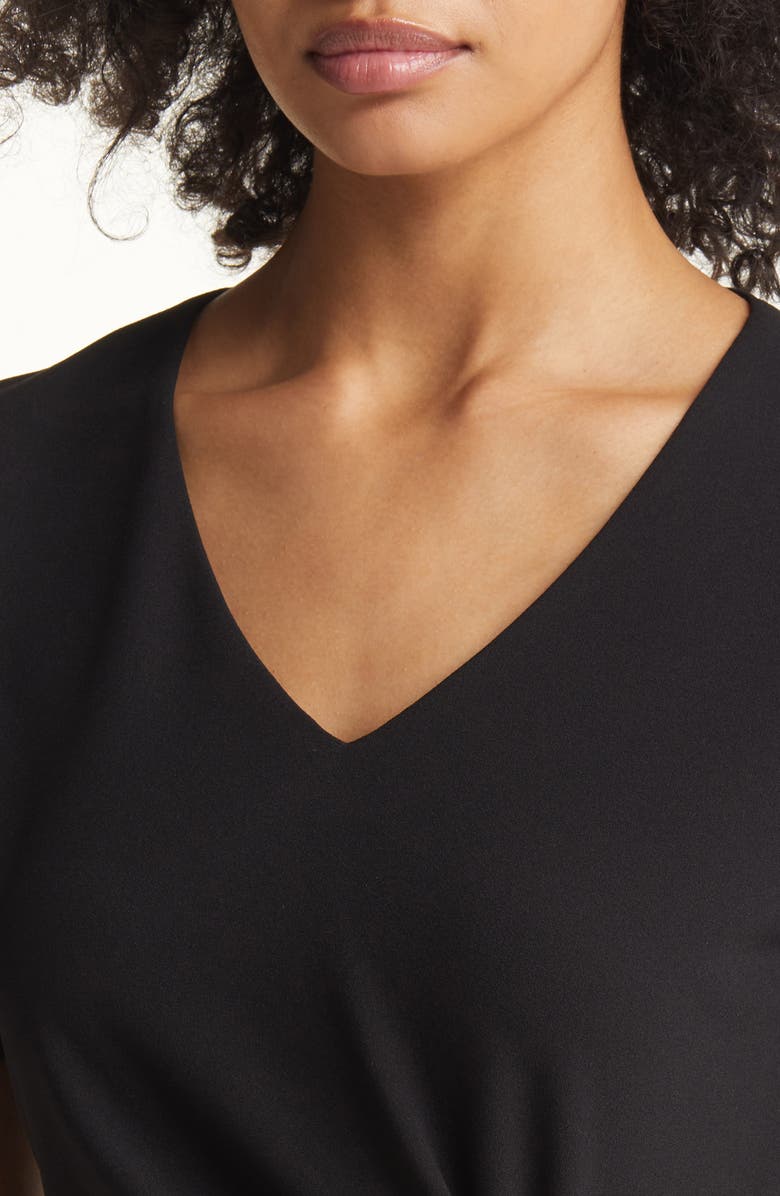 Tahari ASL Stretch Crepe Side Knot Dress, Alternate, color, 