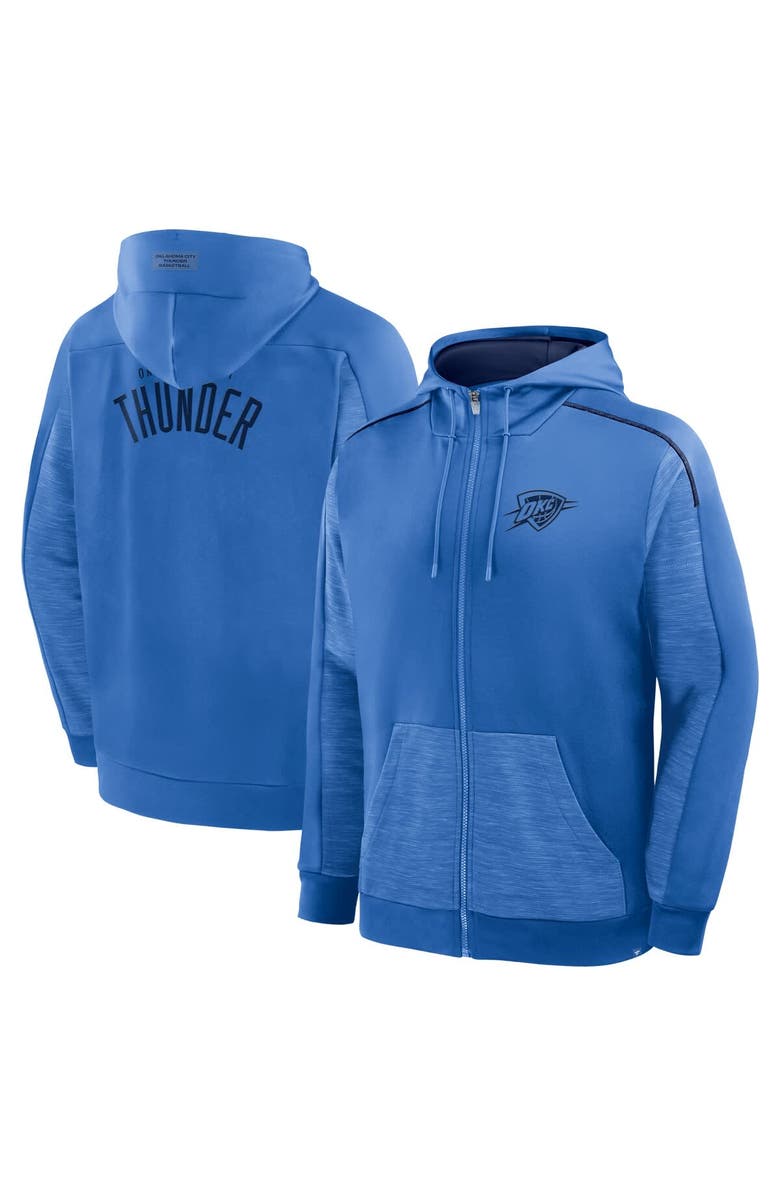 FANATICS Men's Fanatics Blue Oklahoma City Thunder Back Door Cut Play Defender Full-Zip Hoodie, Main, color, Blue