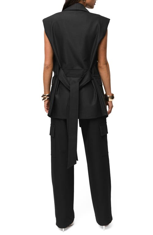 Jluxlabel Jeanie Belted Vest In Black