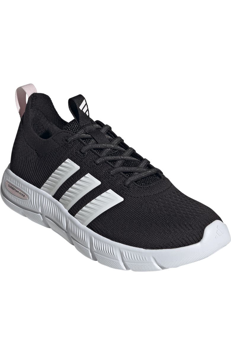 adidas Cloudfoam Flex Slounge Running Shoe, Main, color, Black/ White/ Almost Pink