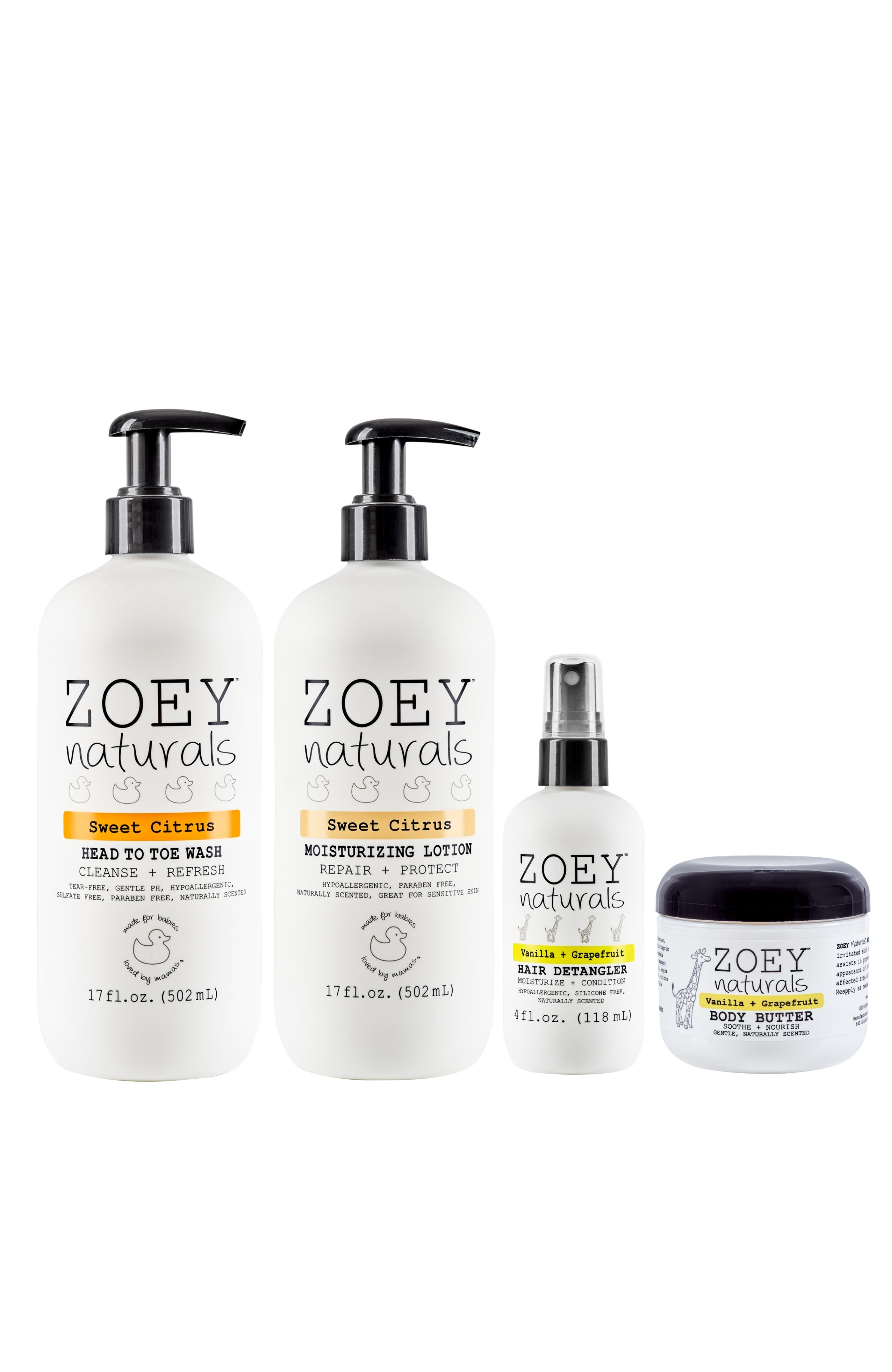 Zoey Naturals Sweet Citrus Nourishing Care Essentials | Nordstrom