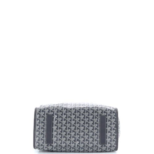 Pre-owned Goyard Goyard Saint Leger Briefcase Backpack Coated Canvas In Gray