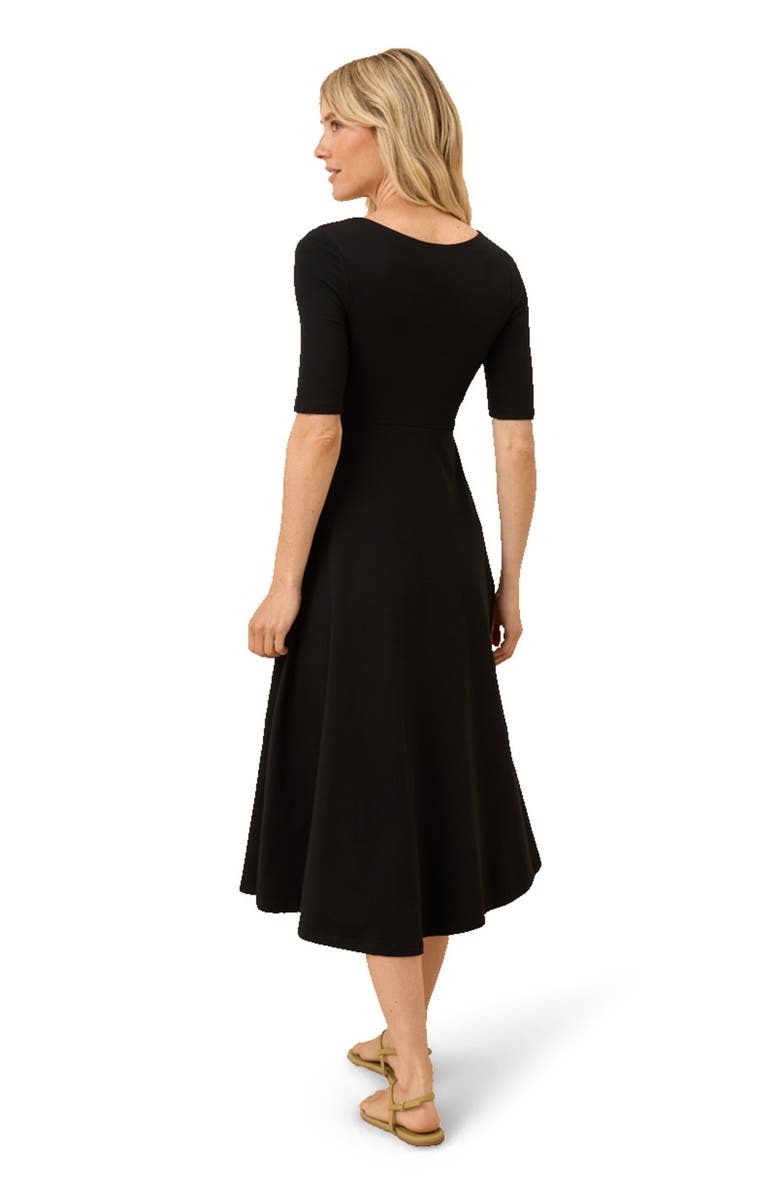 Pact Fit & Flare Signature Scoop Dress Made With Organic Cotton, Alternate, color, Black