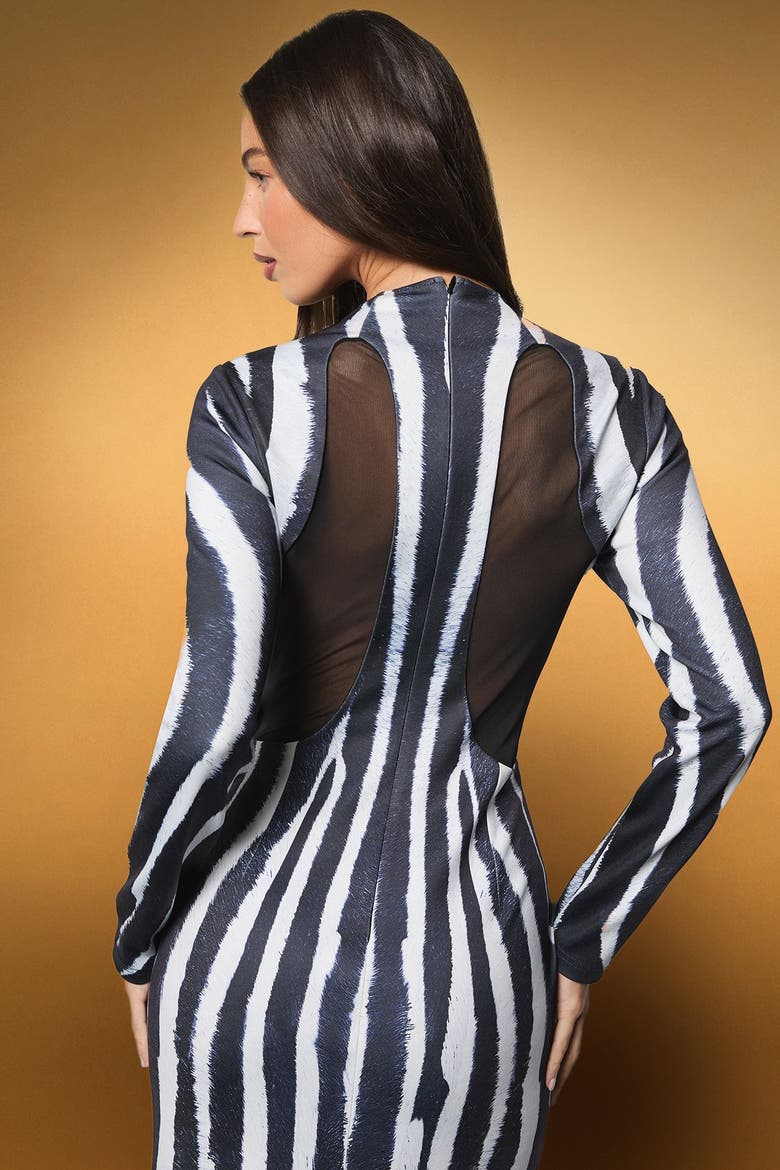 Muse Printed Maxi Dress, Alternate, color, Mono