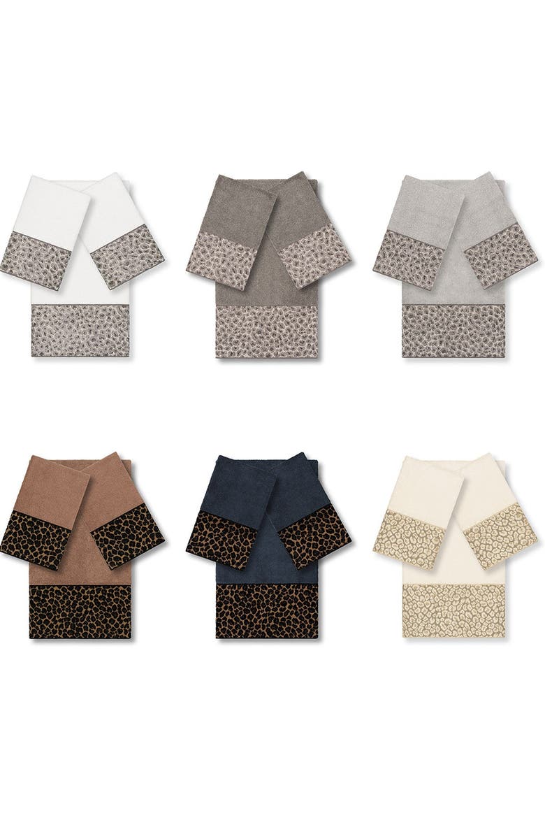 Spots 3-Piece Embellished Towel - Latte, Alternate, color, LATTE