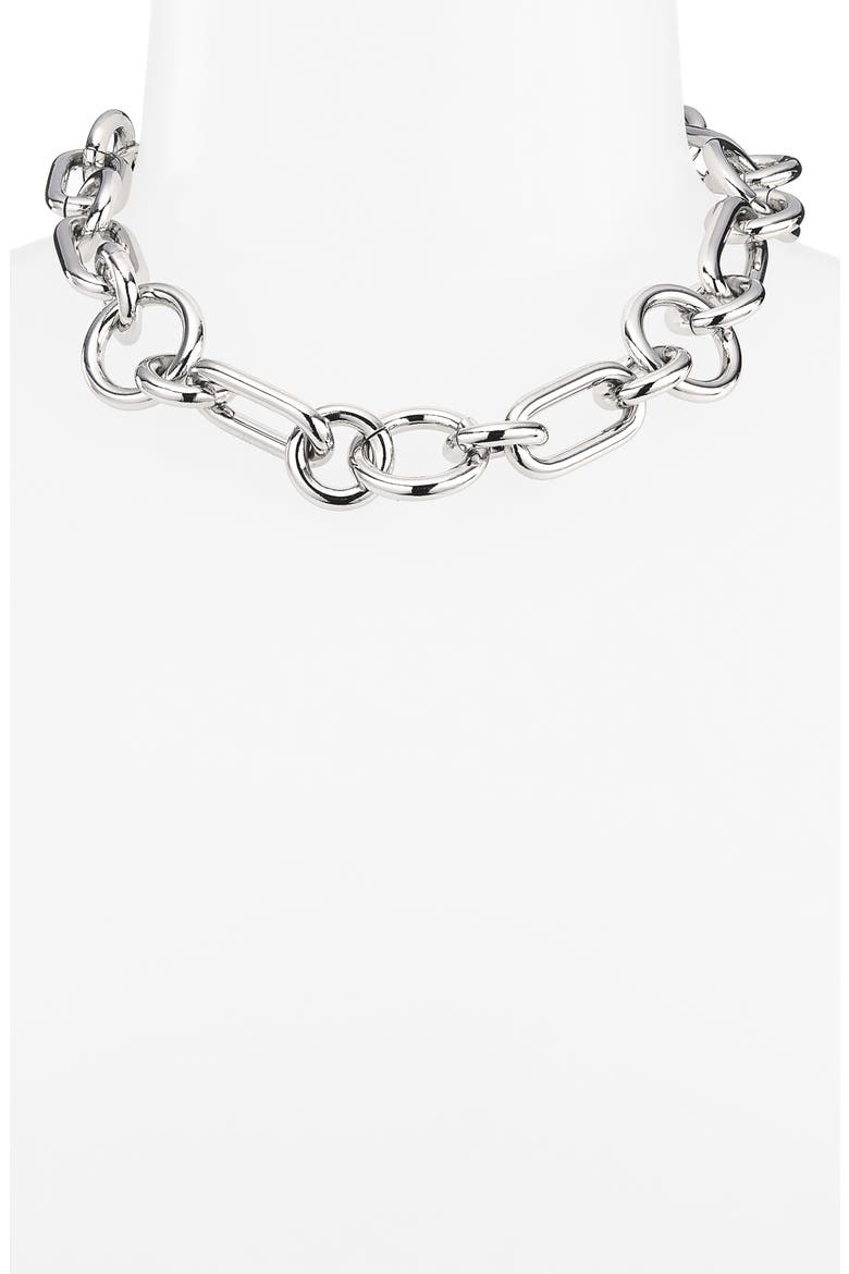 Troy Choker Necklace, Alternate, color, PALLADIUM