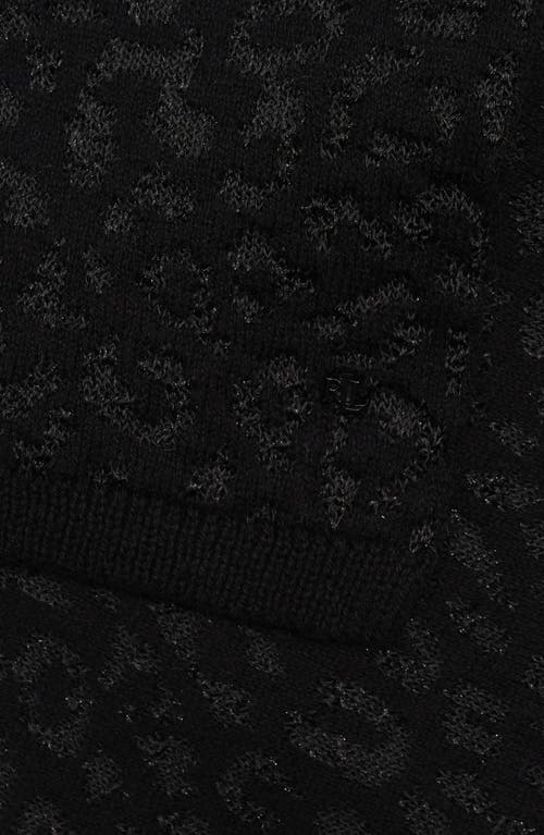 Lauren Ralplh Lauren Ocelot Knit Scarf In Black