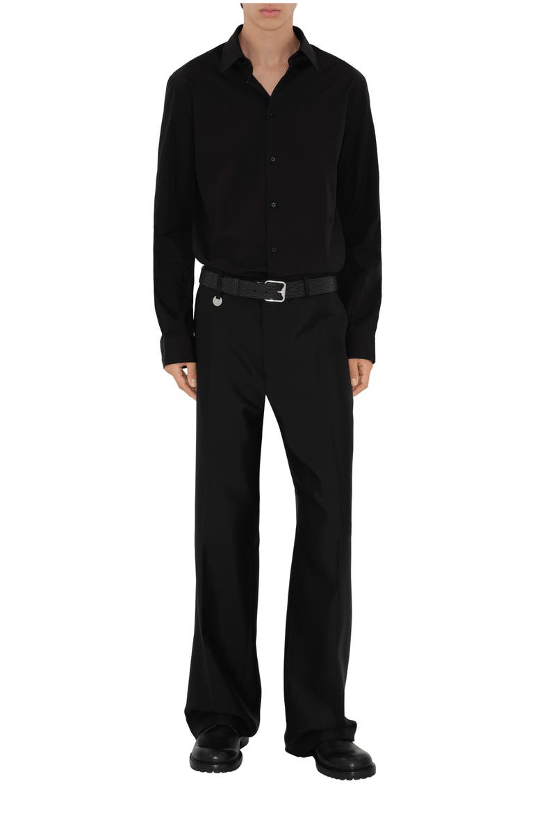 Burberry Slim Fit Cotton Shirt, Main, color, Black