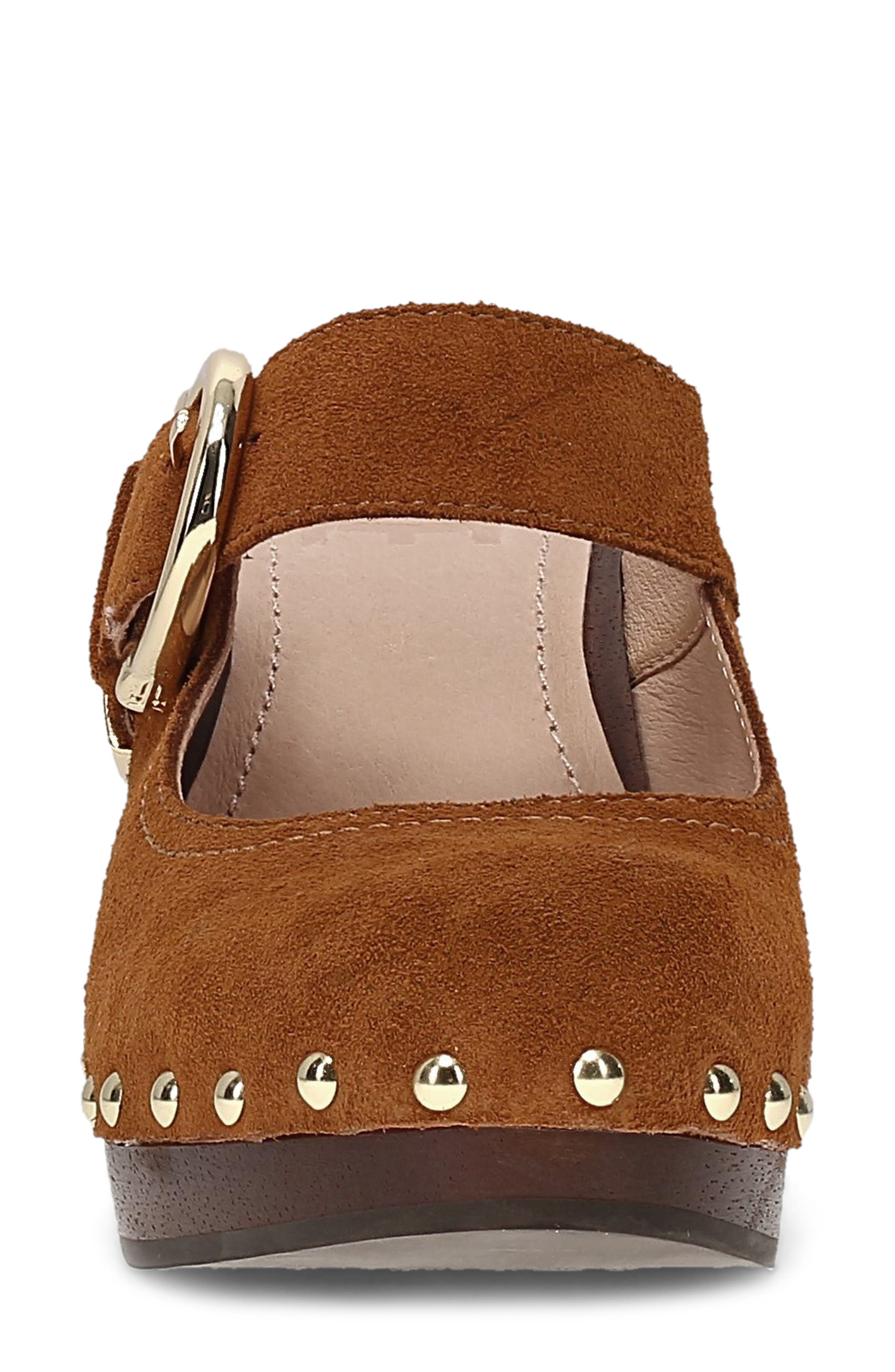 Cindy Buckle Clog, Alternate, color, CARAMEL