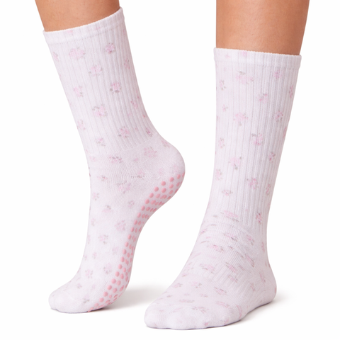 Pink Blossom Grip Socks
