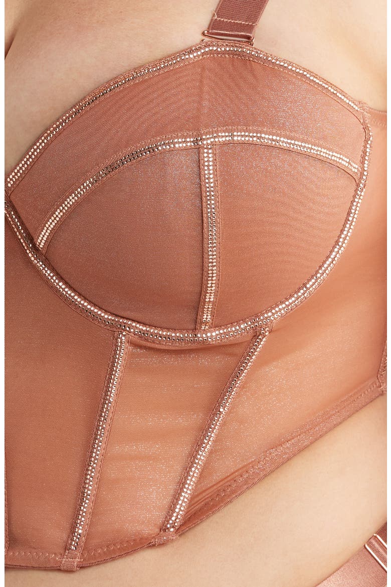 Bustier & Thong Set, Alternate, color, BRONZE