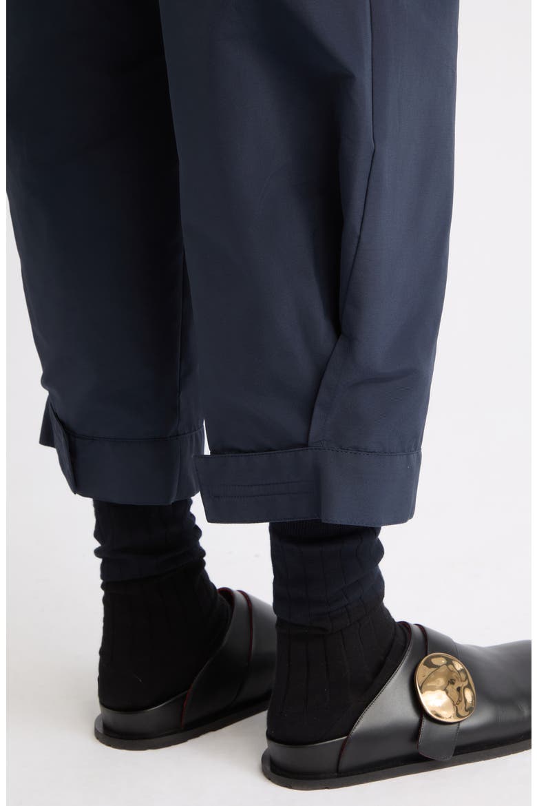 Wide Leg Nylon Trousers, Alternate, color, NAVY