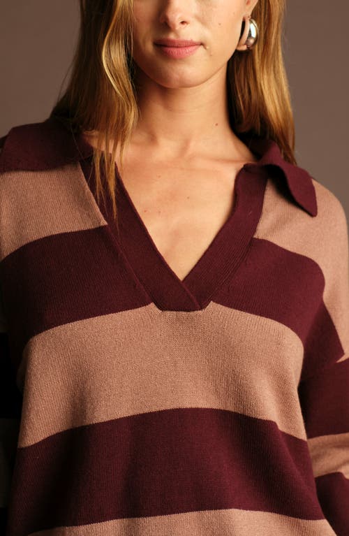 Deluc Nick Polo Stripe Sweater In Multi