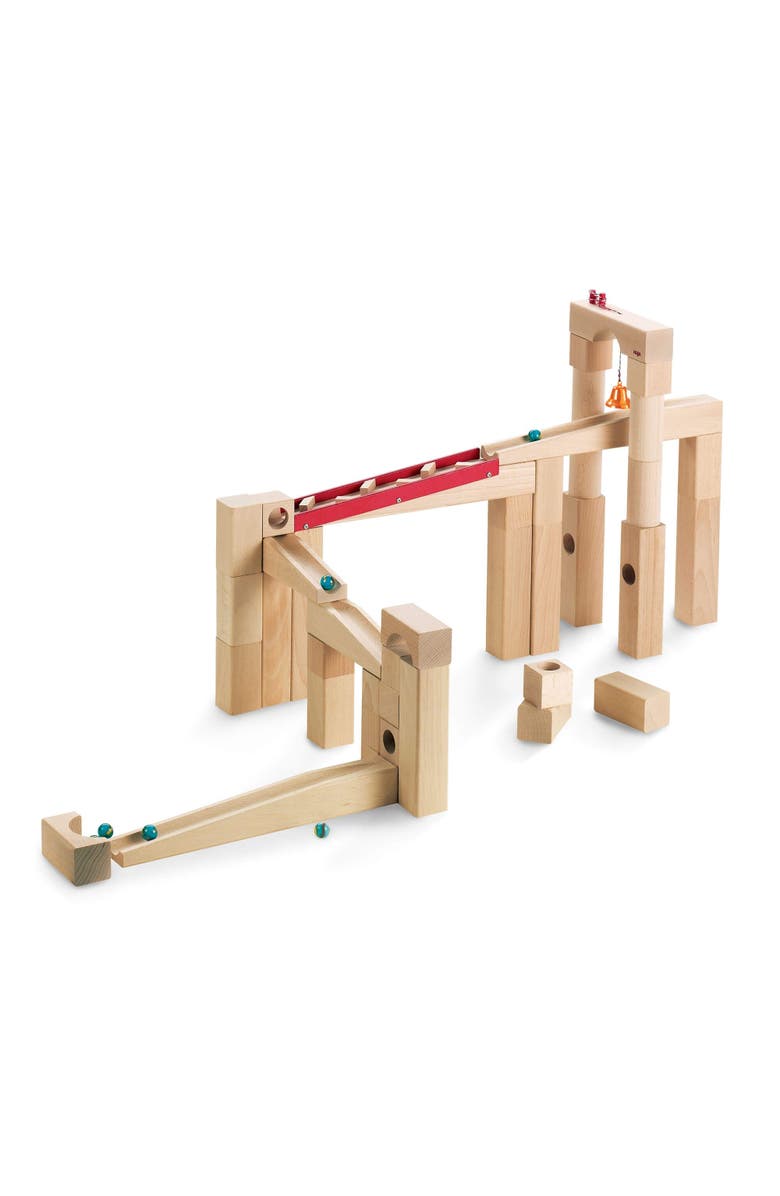 HABA Wooden Marble Run Ball Track Set, STEM Toy for 3-10 Year Olds and Educational Building Set with 42 Pieces, Fun Marble Maze Game, Made in Germany, Main, color, Multi
