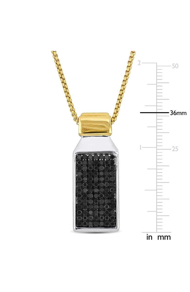 Julianna B. Black Diamond Rectangular Cluster Necklace 14k, Alternate, color, Black Diamond