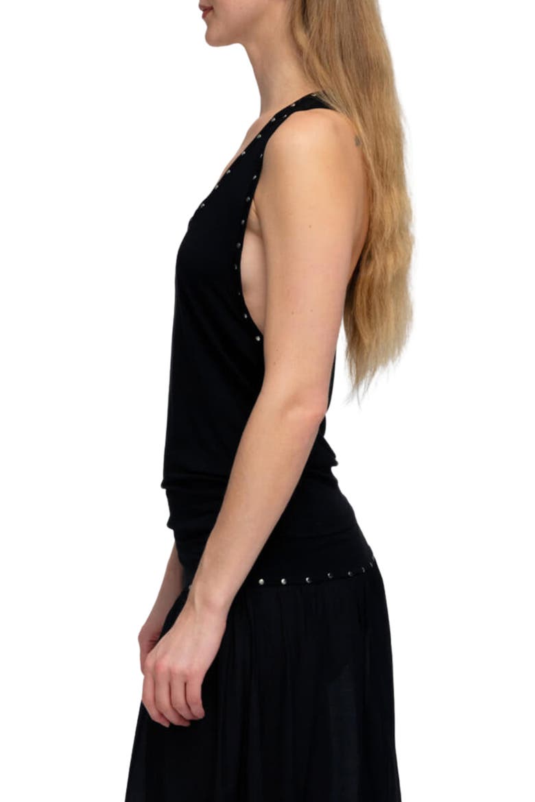 Yuna Studded Tank Top, Alternate, color, BLACK