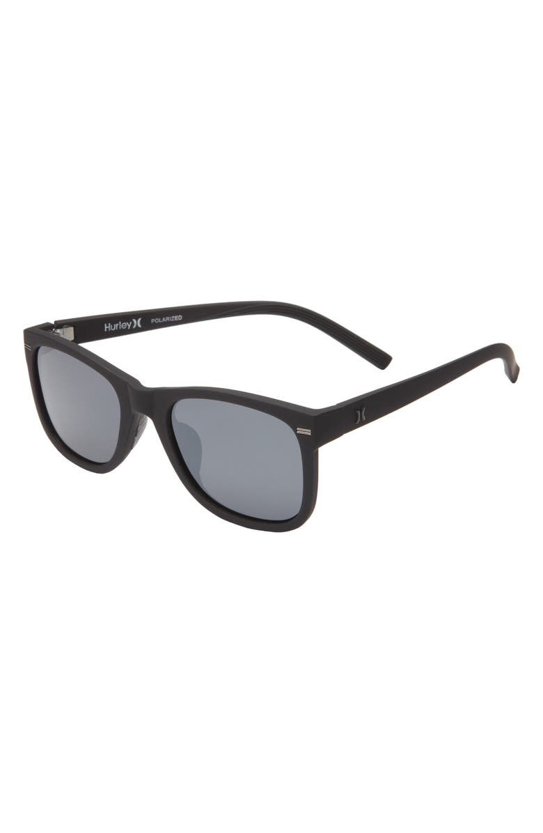Hurley 52mm Polarized Square Sunglasses, Alternate, color,