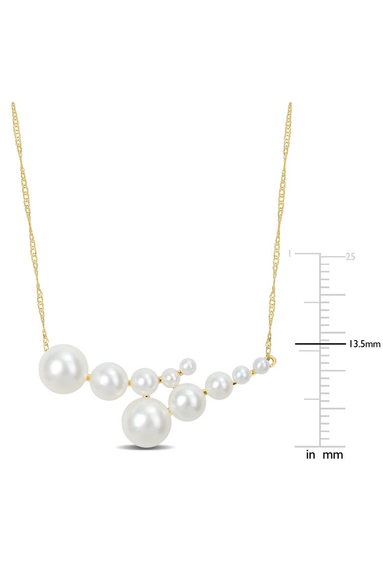 Julianna B. Graduated Cultured Pearl Necklace 14k, Alternate, color, Yellow Gold
