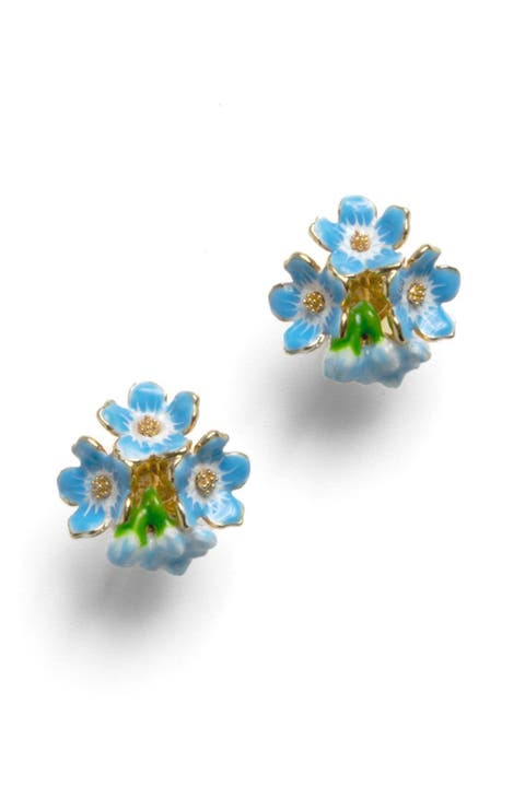 Forget Me Not 3 Cluster Studs