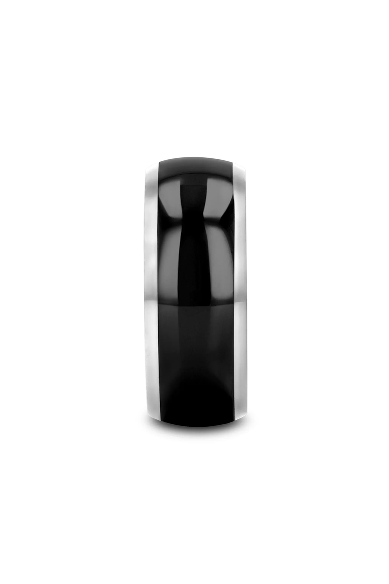 Carrera Domed Ceramic Tungsten Wedding Band, Alternate, color, 10mm