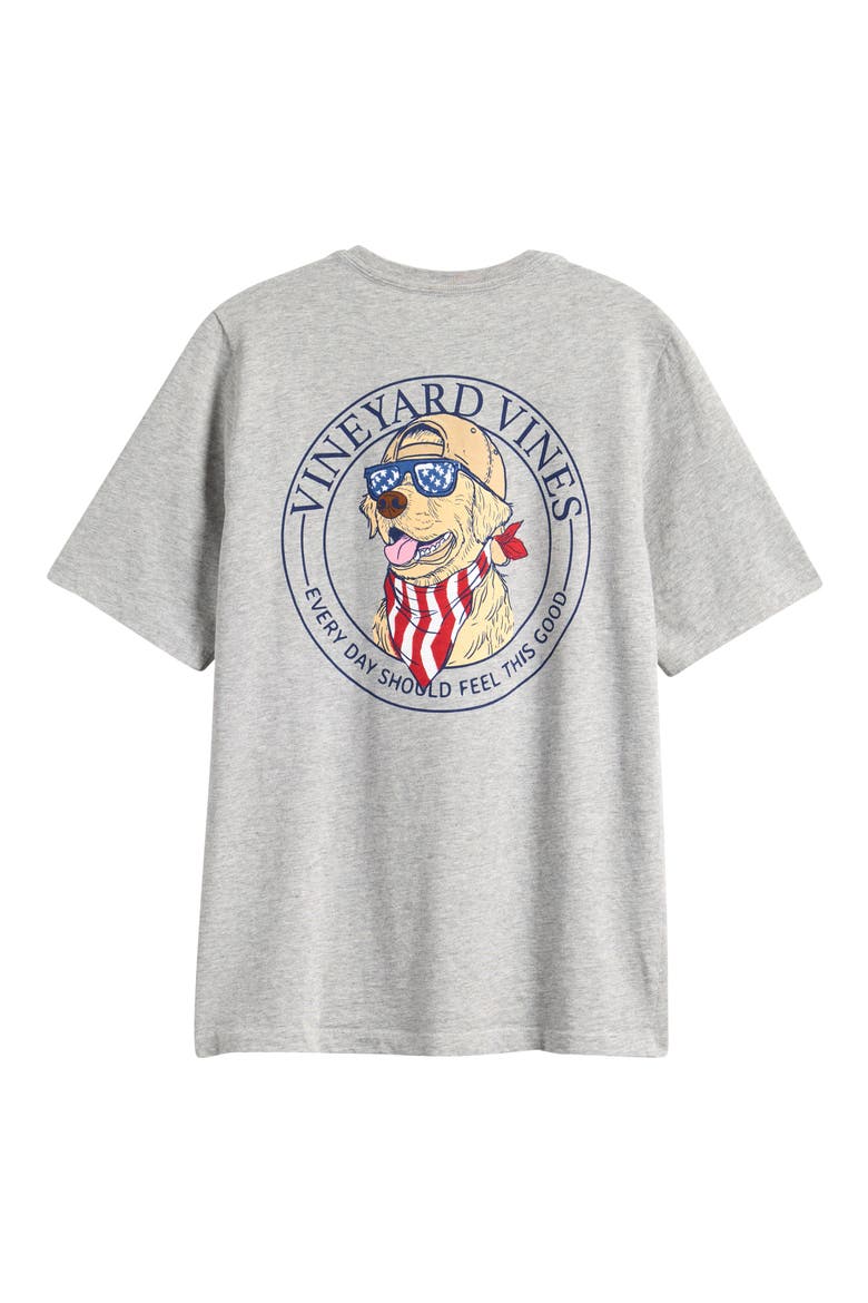 America Dog Short Sleeve Tee, Alternate, color, GREY HEATHER