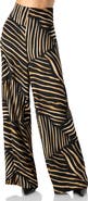 IVONNE Wide-Leg Patterned Trousers